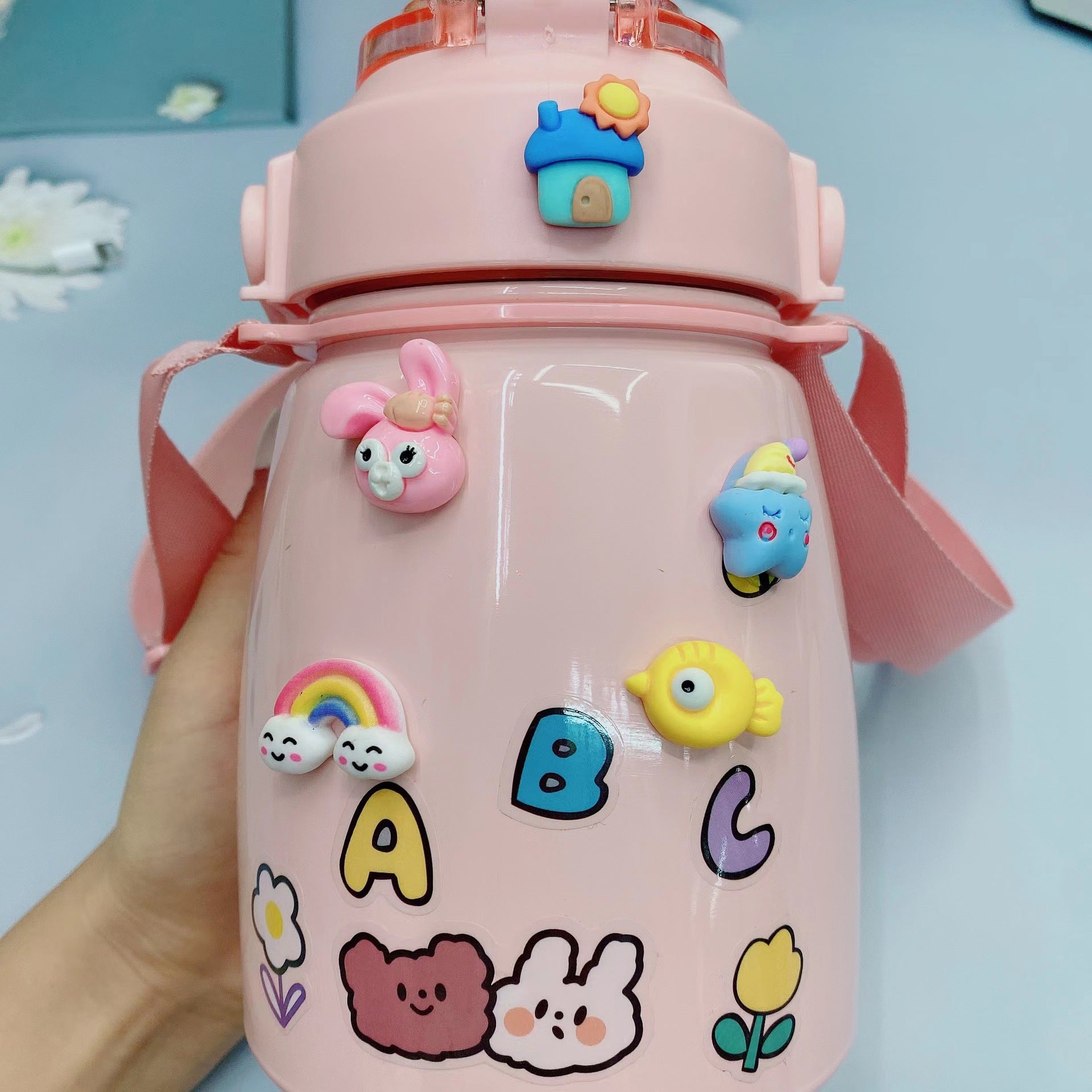 Cup Stickers Cute Cartoon Resin Patch Cream Glue