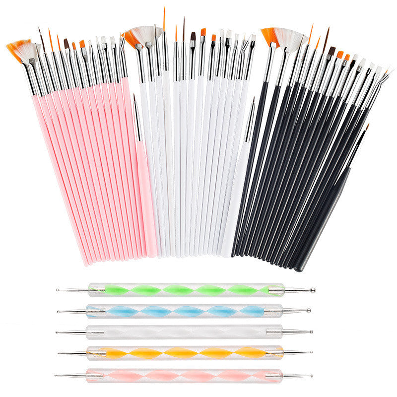 Double-headed Drill Pen, Pull Line Pen, Silicone Pen, Combo Nail Tool Pen
