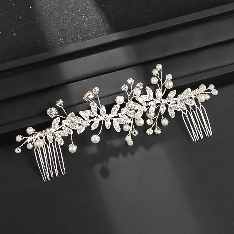 Silver Flower Headwear Insert Comb