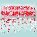 12-grid Long Boxed Mixed Nail Ornament Butterfly Plum Sequins