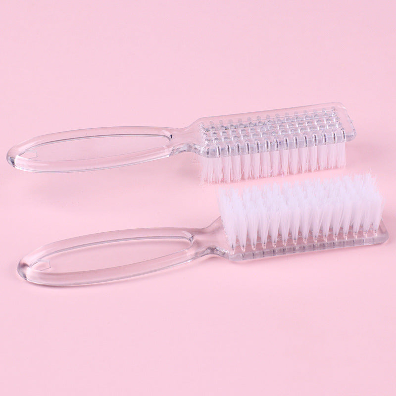 Transparent Long Handle Nail Brush Nail Plastic With Handle Dusting Brush