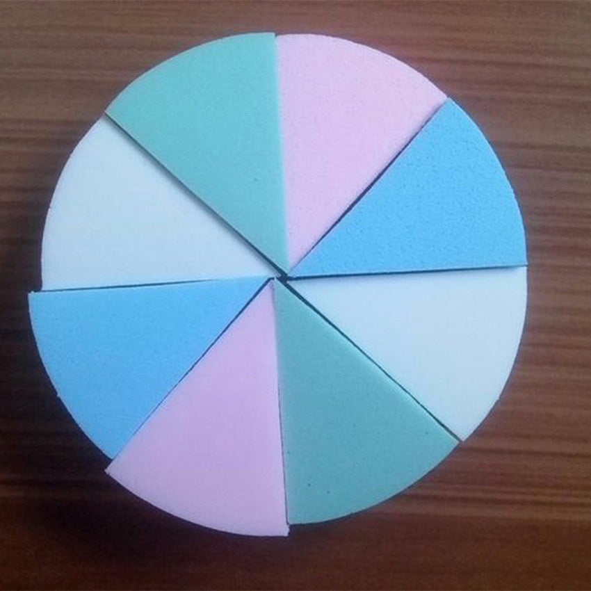 Round Wet And Dry Eight-cut Powder Puff Triangle Foundation Makeup Sponge