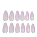 European And American Wear Nail Manicure Electroplated Almond Pink