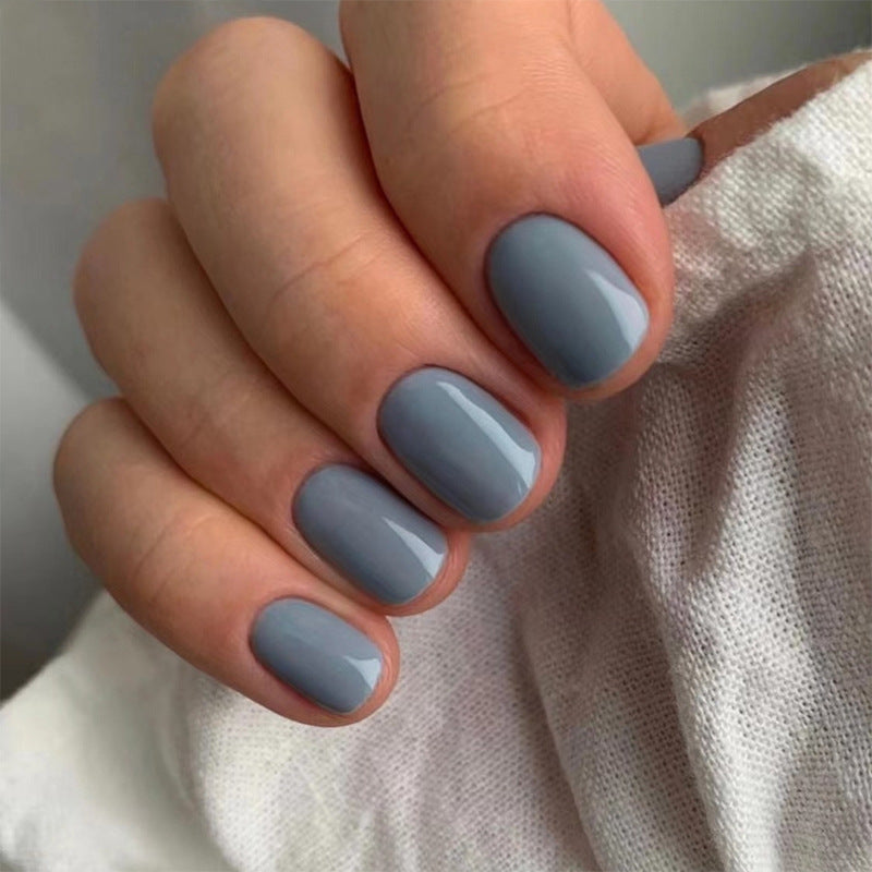 Solid Color Nail Tips Wholesale Nail Sticker Finished Product Removable Wear Finished Nail Beauty