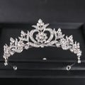 Baroque Bridal European And American Pearl Hair Accessories Alloy Rhinestone Crown