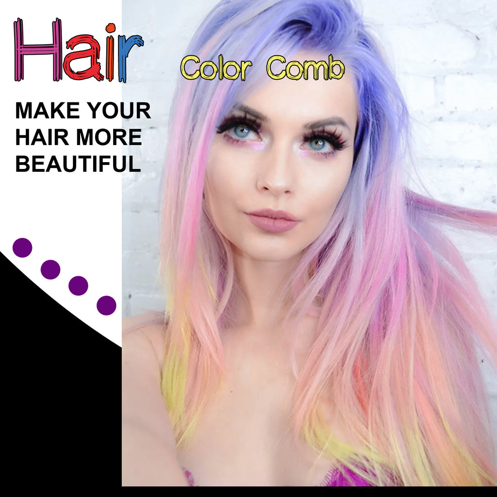 Temporary Hairdressing Comb Mild, No Hair Damage, No Scalp Damage, Easy To Change Hair Color