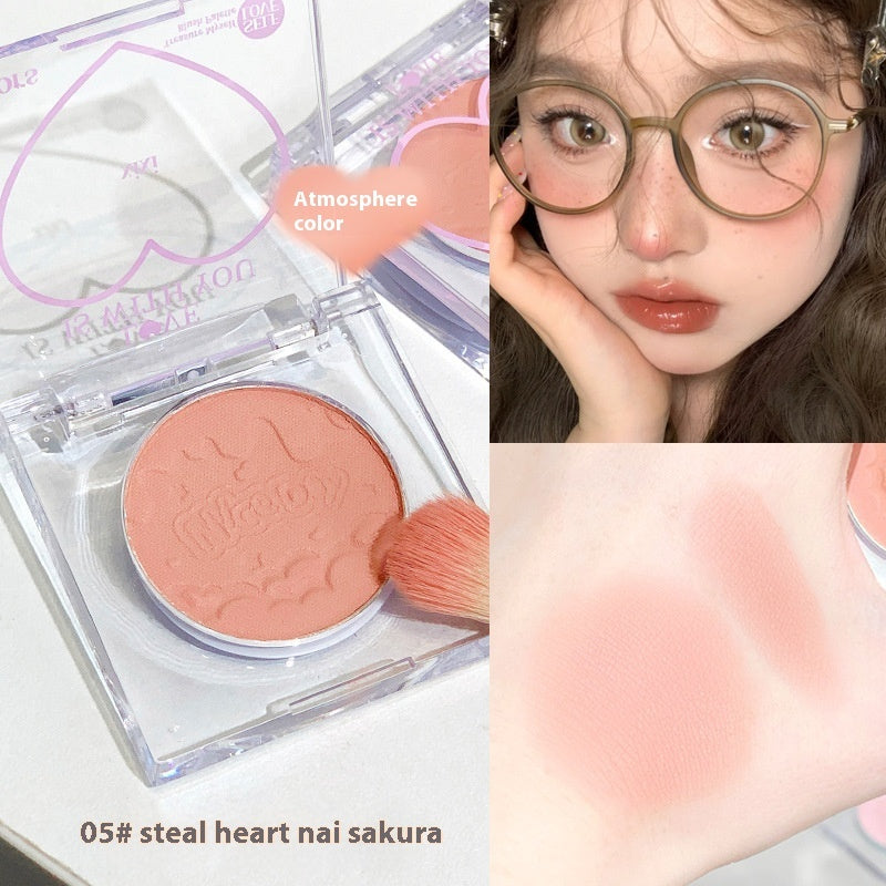 XIXI Cha Cha Peach Heart Monochrome Blush Low Saturation