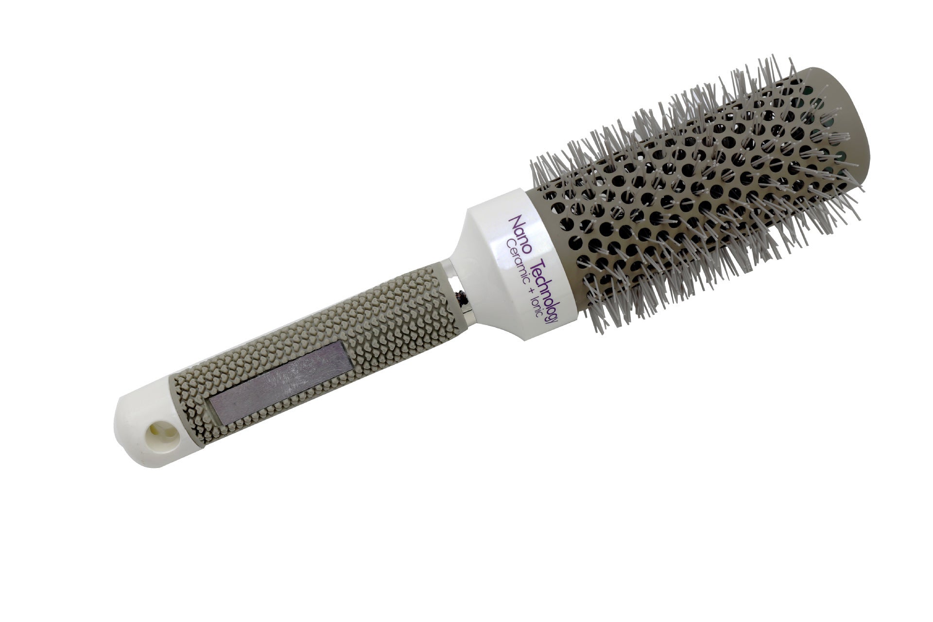Gray Aluminum Tube Ceramic Round Hair Curling Comb