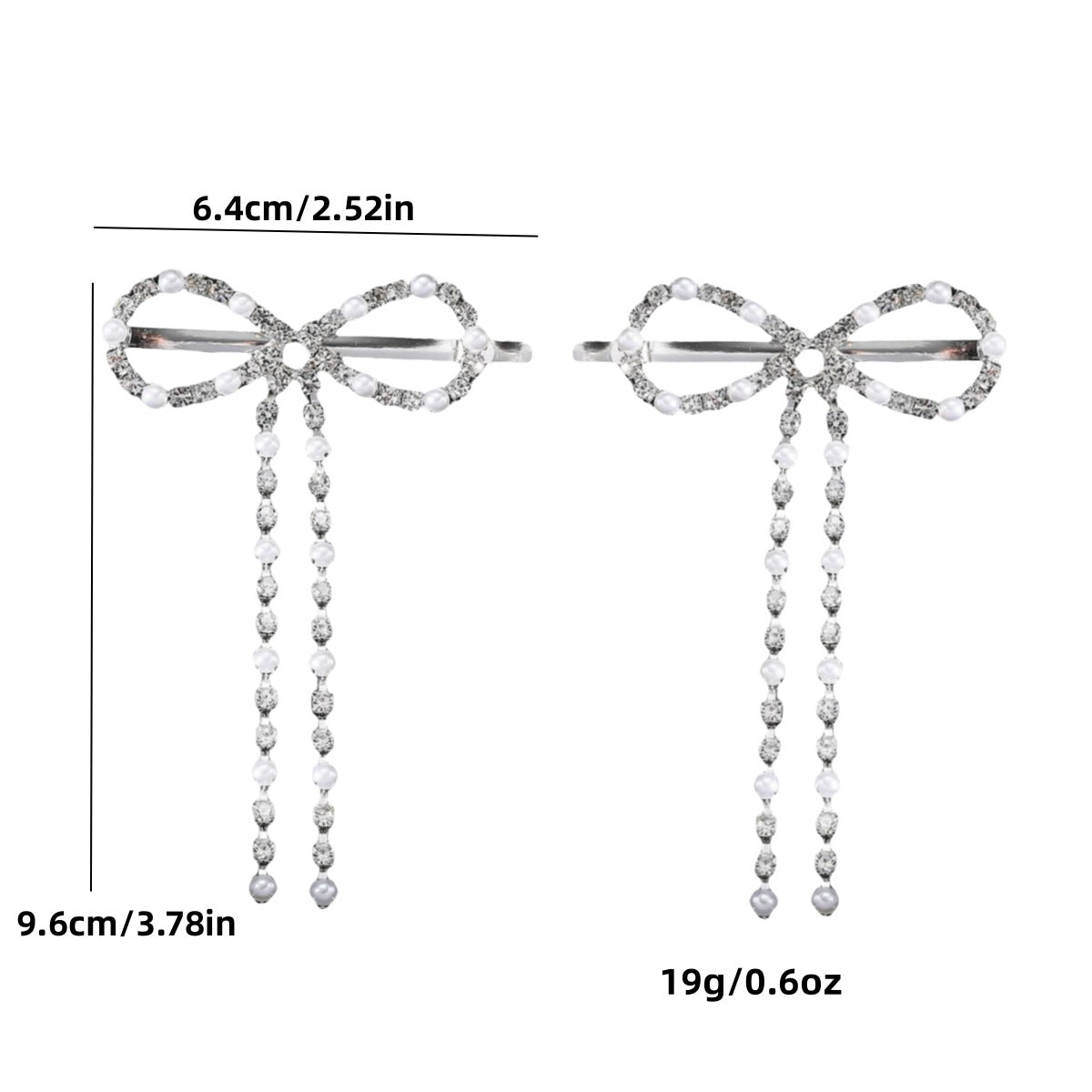 Bow Barrettes Side Long Tassel