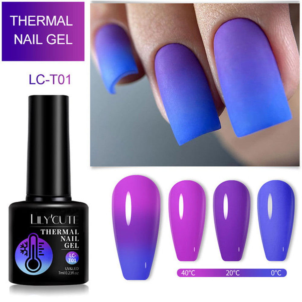 Lilycute Color Changing Thermal Gel Nail Polish Winter Purpl