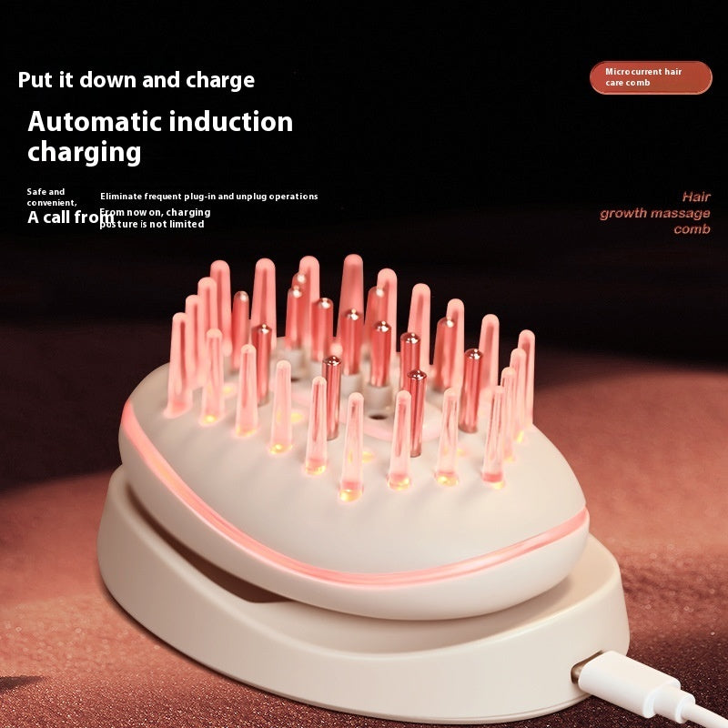 Golden Rice Red Light Healthy Hair Comb Massage Electrodynamic Instrument