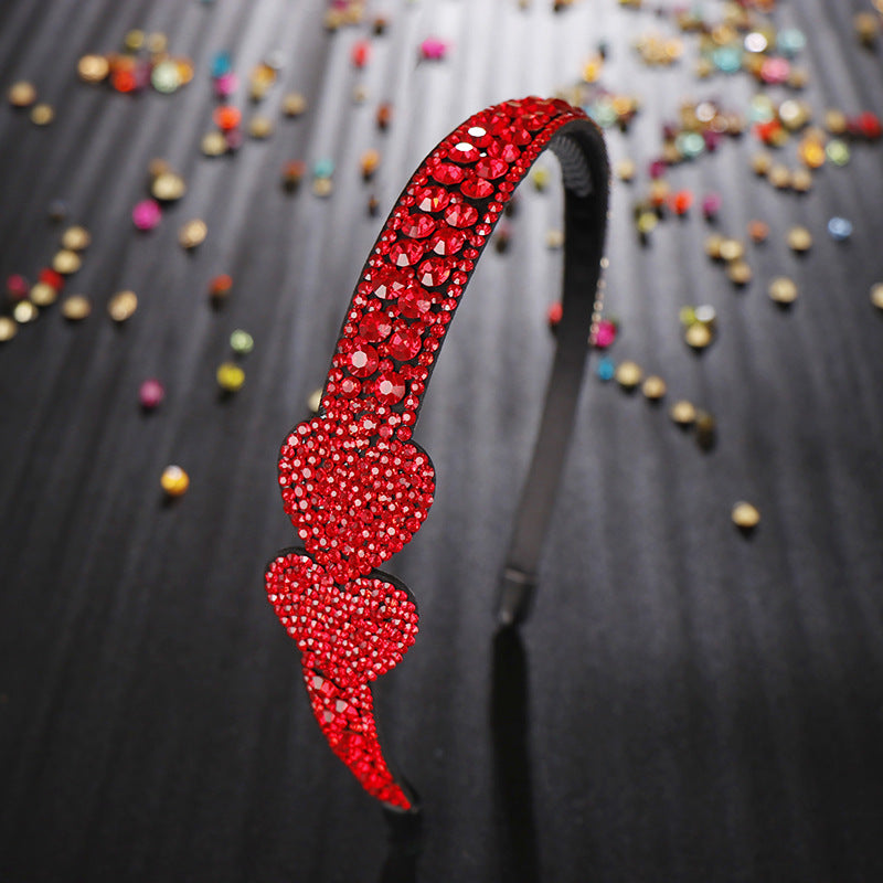 Korean Headband Czech Drill Headband Press Hair Non-slip Hairpin Love Headdress