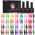 LimeGirl 60 Colors Nail Art Functional Adhesive Set Removable