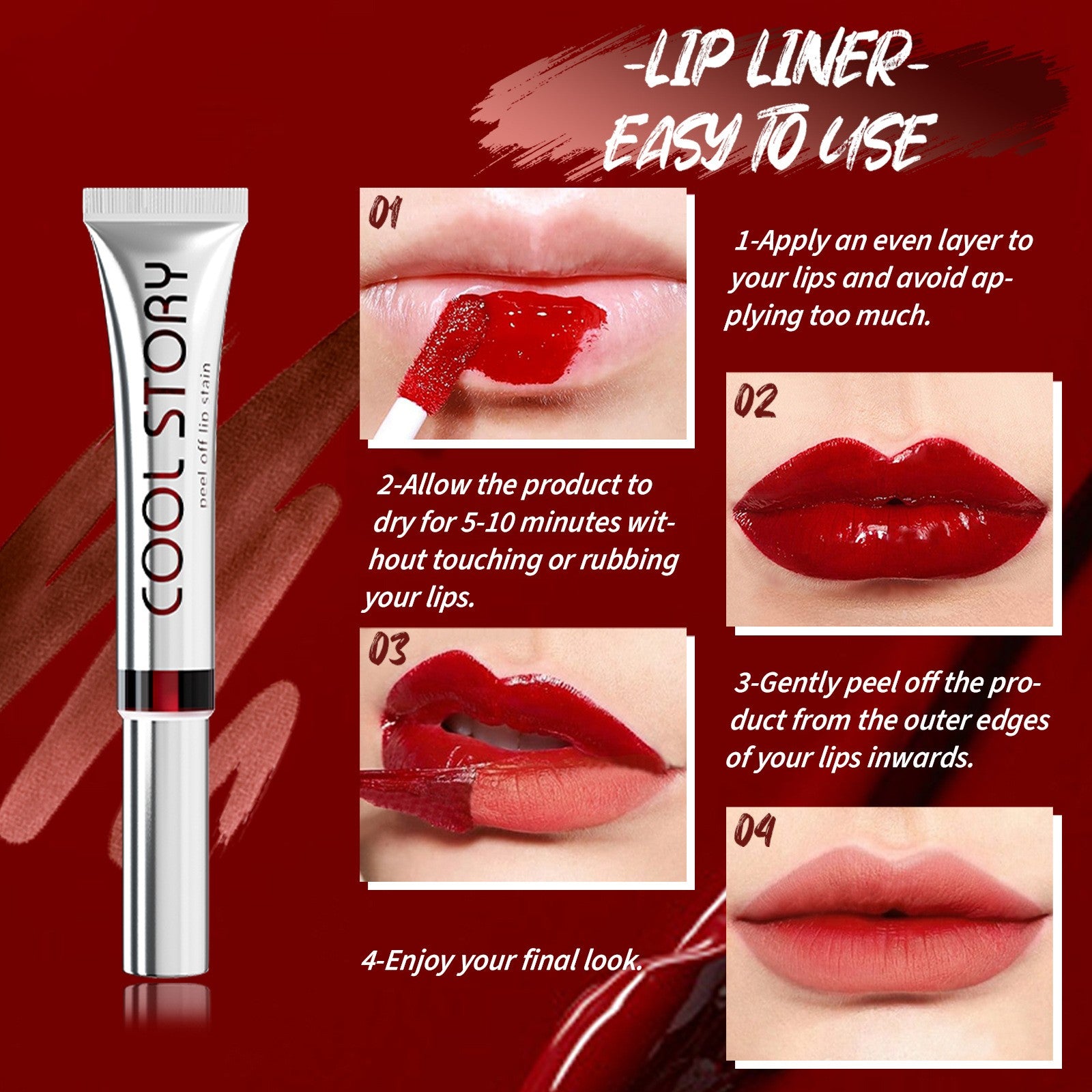 Single Stripping Lip Lacquer Matte No Stain On Cup