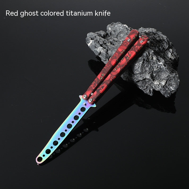 Butterfly Comb Folding Training Knife Stainless Steel Swing Knife
