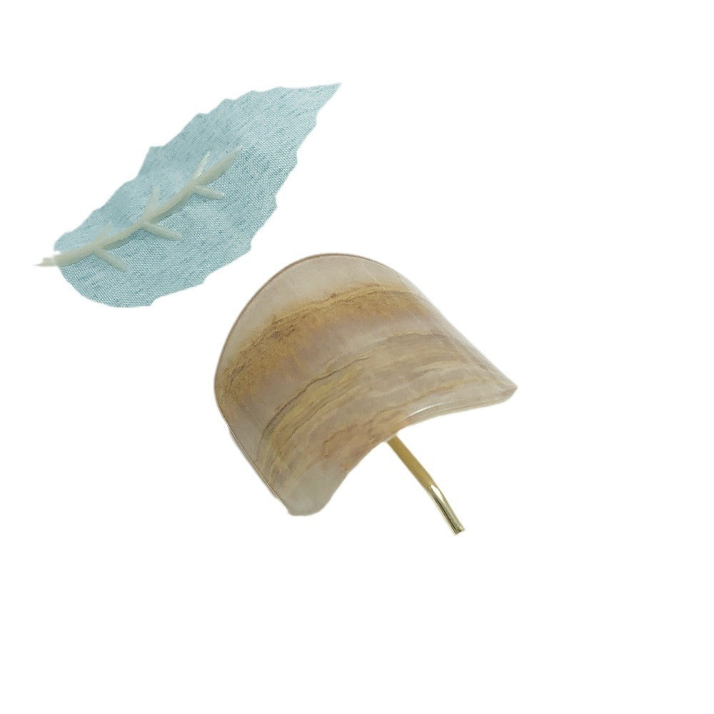 Simple Casual Ponytail Hairpin Resin U-shaped Seamless Advanced Sense