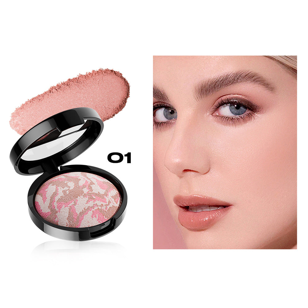 4-color Pork Belly Baked Powder Foundation Powder Fine Silky Improve Skin Color