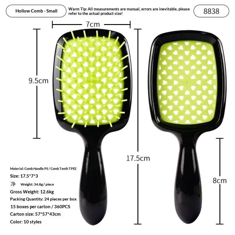 Styling Massage Hair Dryer Breakage-prevention Small Hollow-out Comb