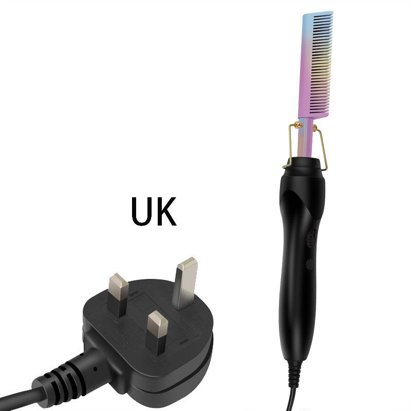 Hair Straightener Electric Heating Comb Wet And Dry Copper Comb Straight