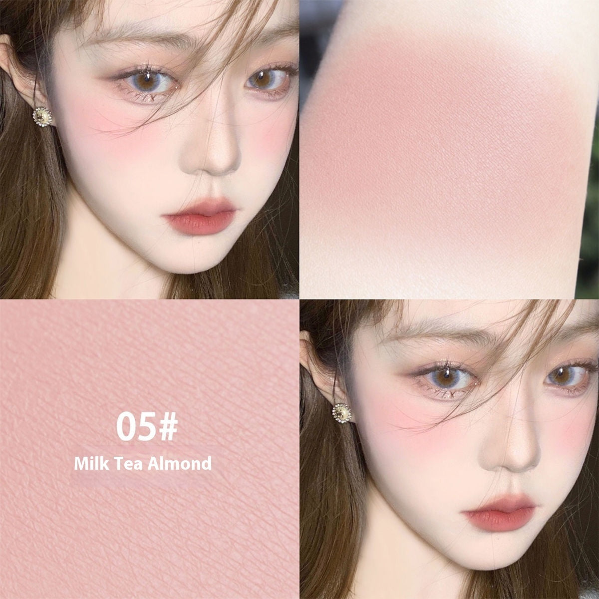 La mei la Monochrome Ice Cube Blush Ins Brightening Color Rendering Long-lasting Natural Delicate