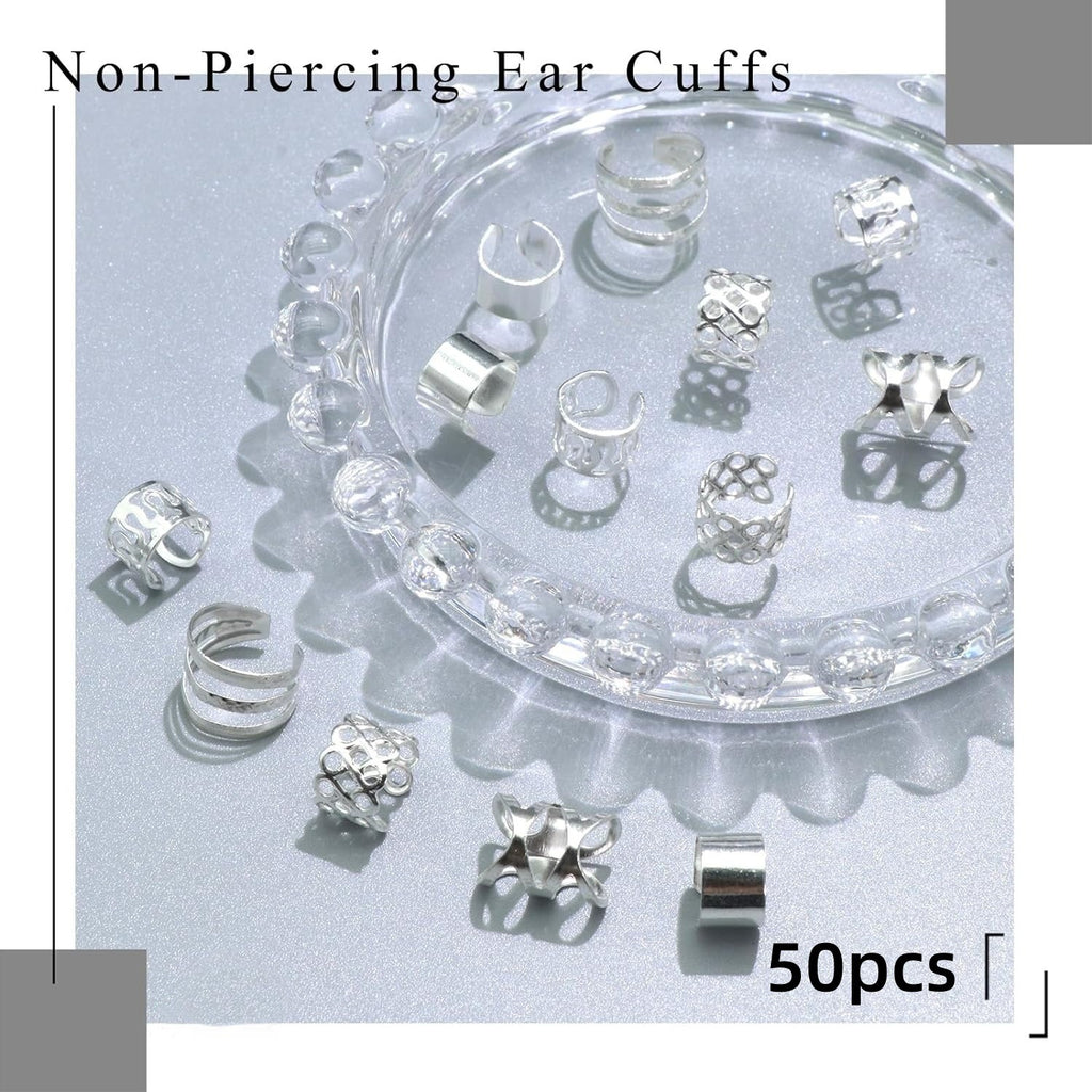 50 Pieces Hollow Out Dirty Braid Hair Ring European And American