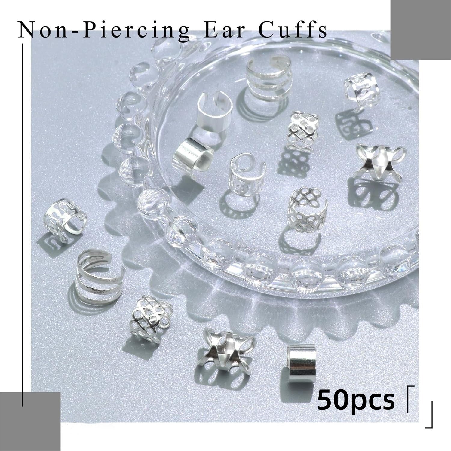 50 Pieces Hollow Out Dirty Braid Hair Ring European And American