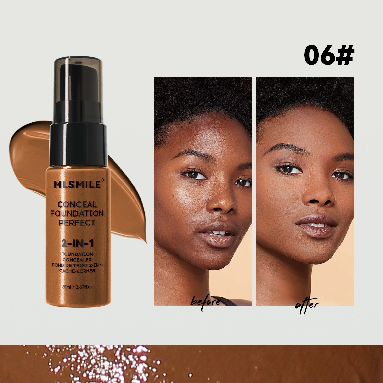 Moisturizing Long Lasting Smear-proof Makeup Concealing Foundation