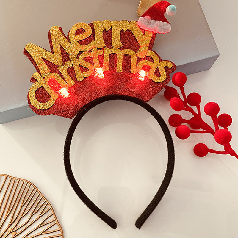 Christmas Antlers Hairband Decoration Plush