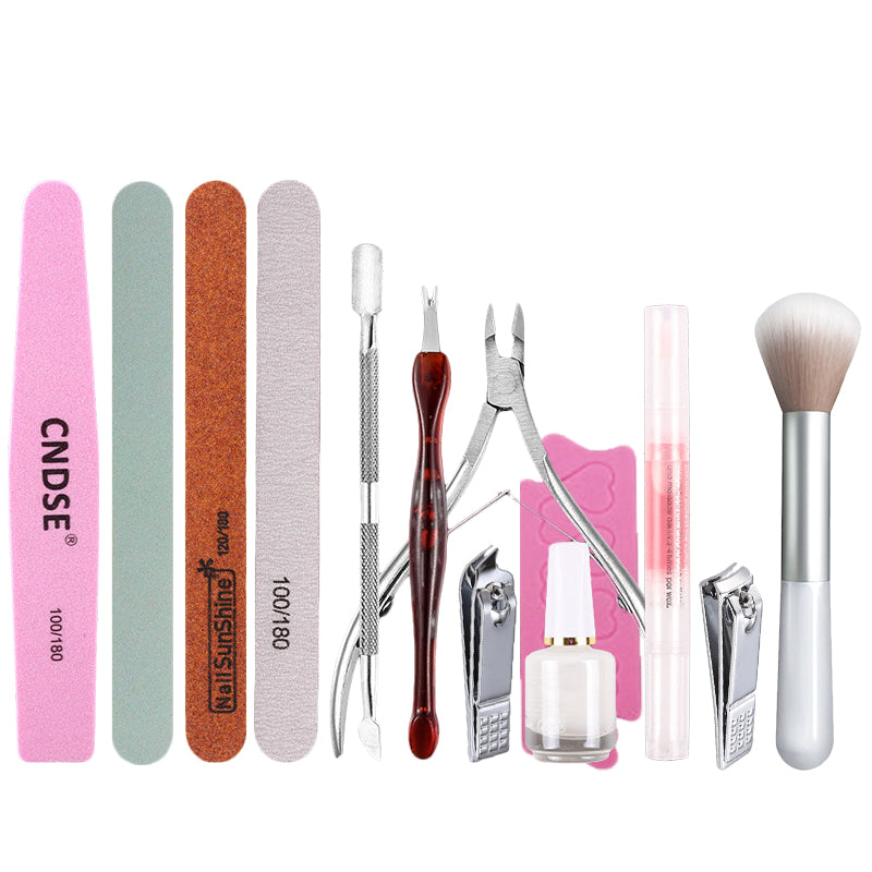 SZLIAN Nail Art Tool Set Decoration Nail File Polishing Strip Polishing Nail Sand Strip Exfoliating Scissors
