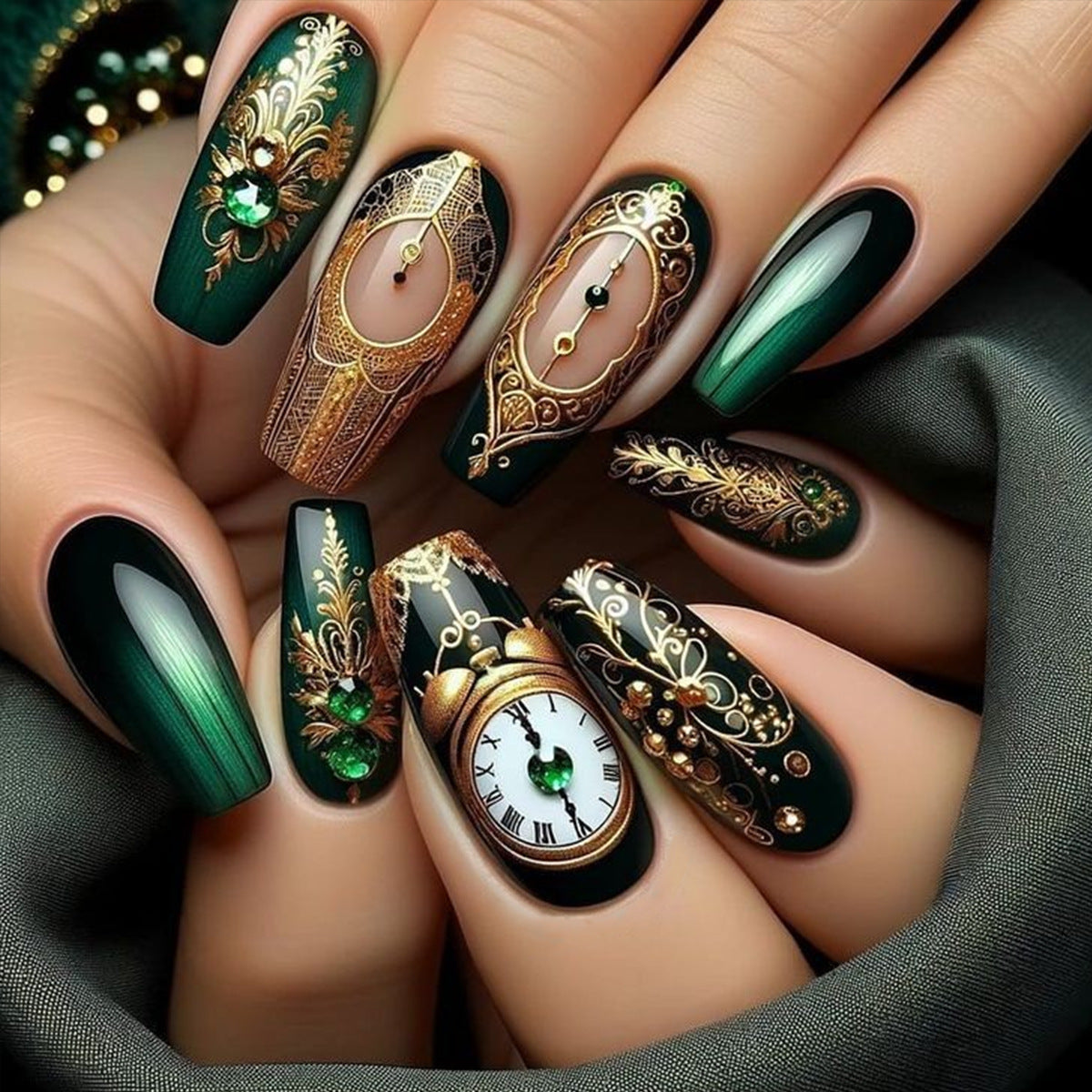 Retro Ins Style Removable Fake Nail Tip