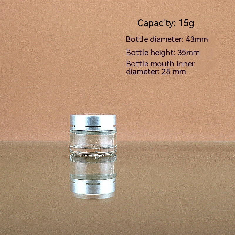 Transparent Face Cream Bottle Glass Cosmetics