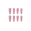 Rose Color Matching Lines Nail Stickers