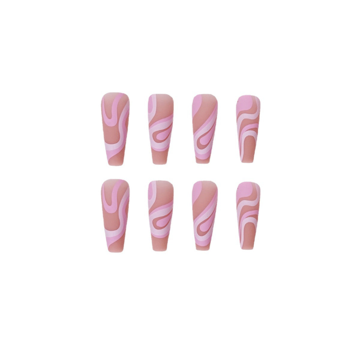 Rose Color Matching Lines Nail Stickers