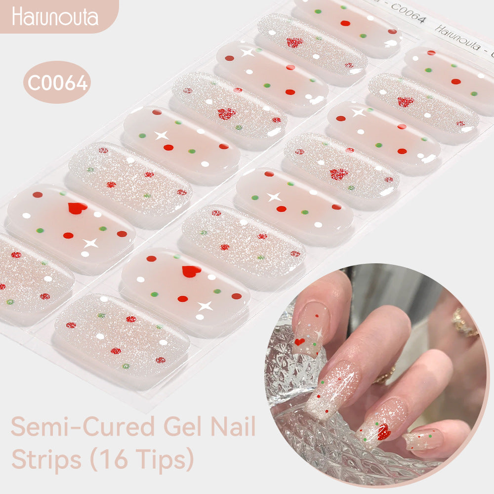 Harunouta Nail Stickers UV Gel Nail Sticker Semi-curing