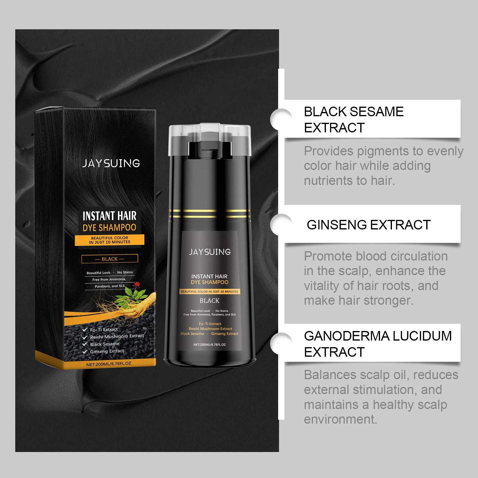 Plant Extract Maintenance DIY Long Lasting Color Rendering Trendy Soft Coloring Shampoo