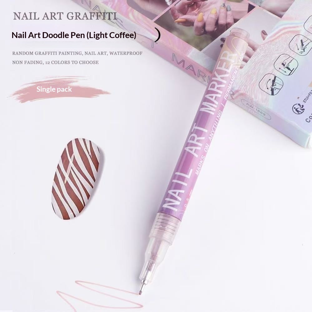 Doodle Nail Art Pen 12-color Liner Paint Brush Nail
