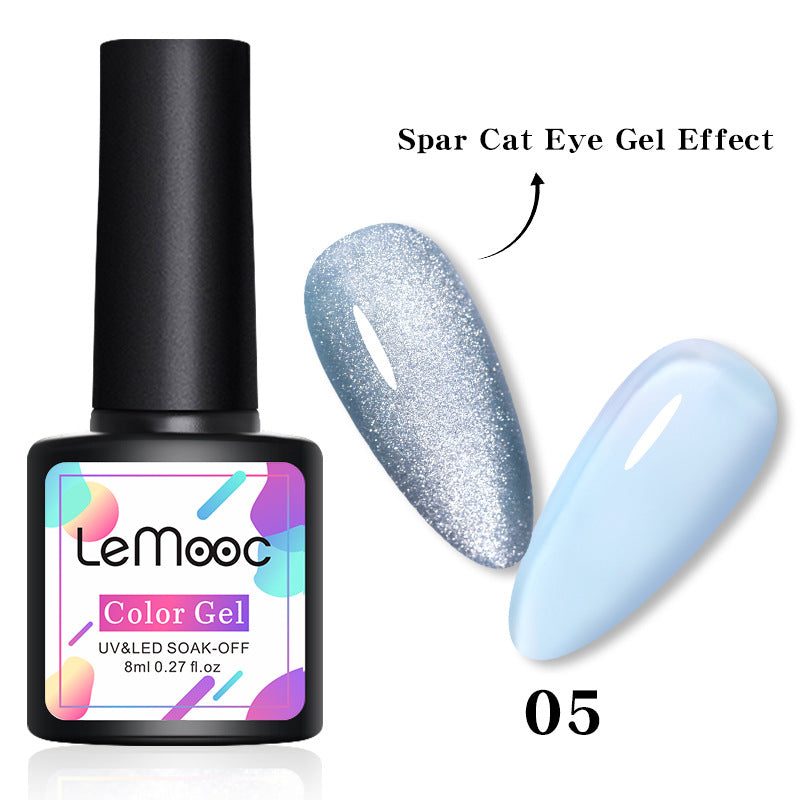 Lemooc Smoothie Light Moonstone Nail Polish Glue Snow Light Wide Cat Eye Glue