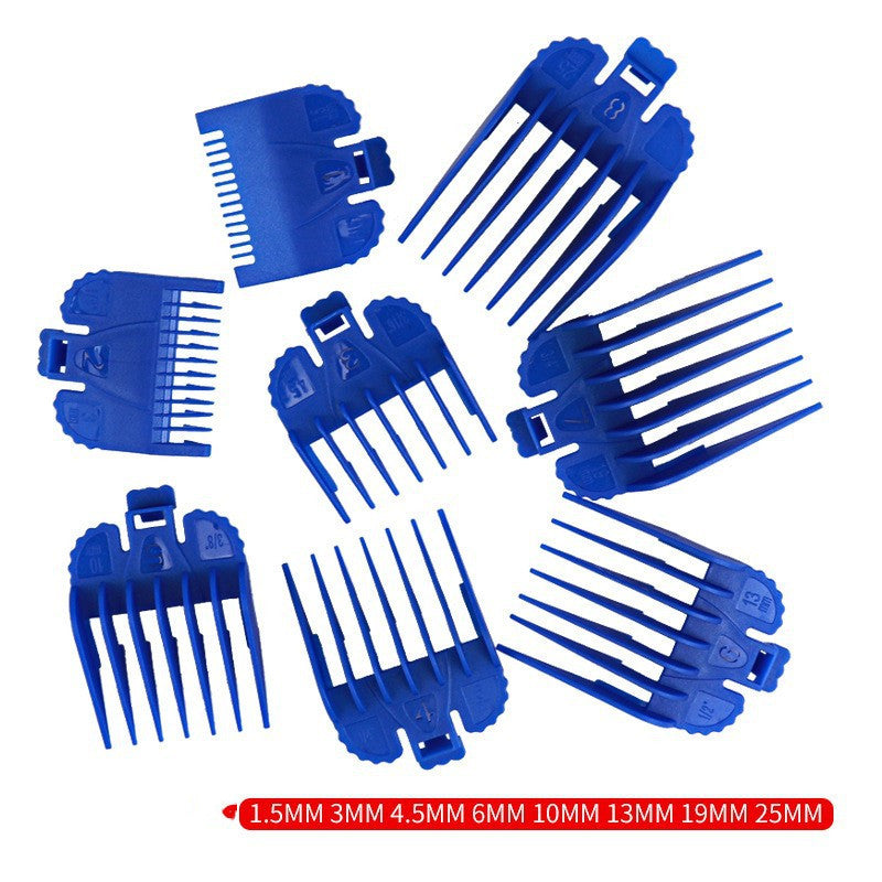 Hair Clipper Positioning Comb 8-piece Plastic Black Caliper Electric Clipper Position Guide Comb Hair Tools