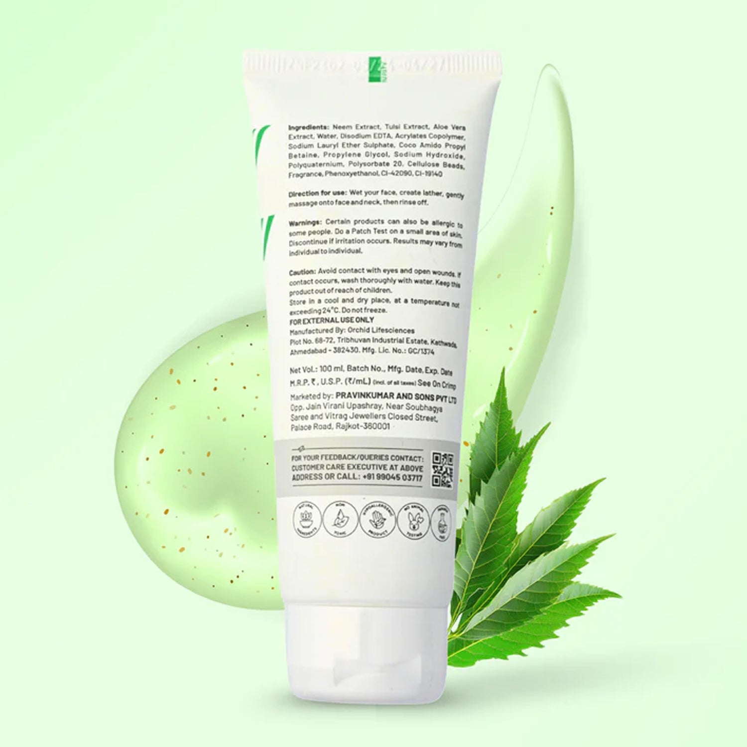 Zequz Neem  Tulsi Face Wash - (1 Pc  100 Ml)