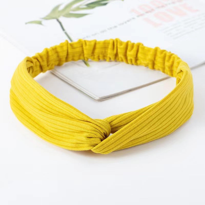Hairband Cross Knitted Thread Hairware