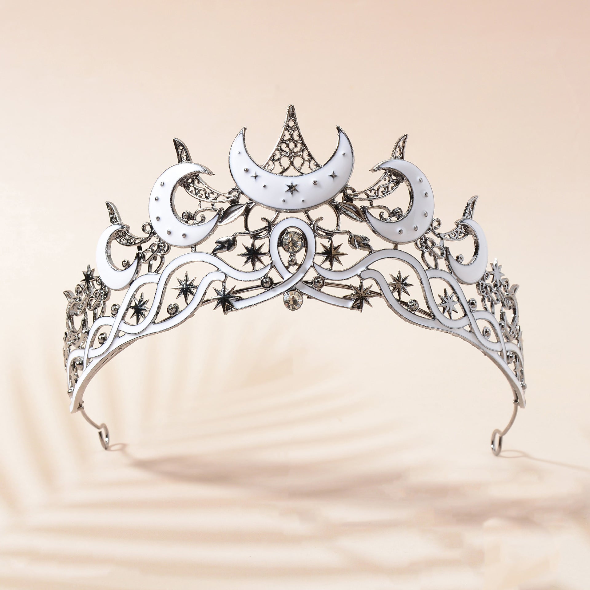 European And American Dark Crescent Shape Design Bridal Wedding Crown