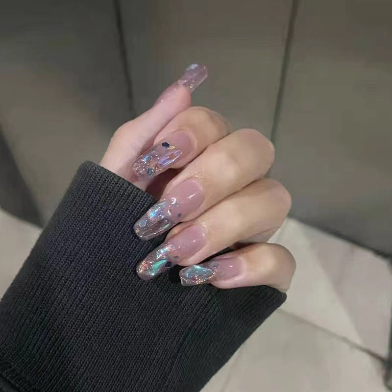 False Nail Wear Armor Diamond In The Debris Finished Nail Beauty