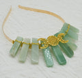 Natural Crystal Triple Golden Moon Headband