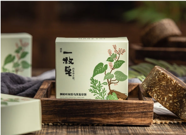 Household Chinese Arborvitae Twig Polygonum Multiflorum Herb Shampoo Soap Cake
