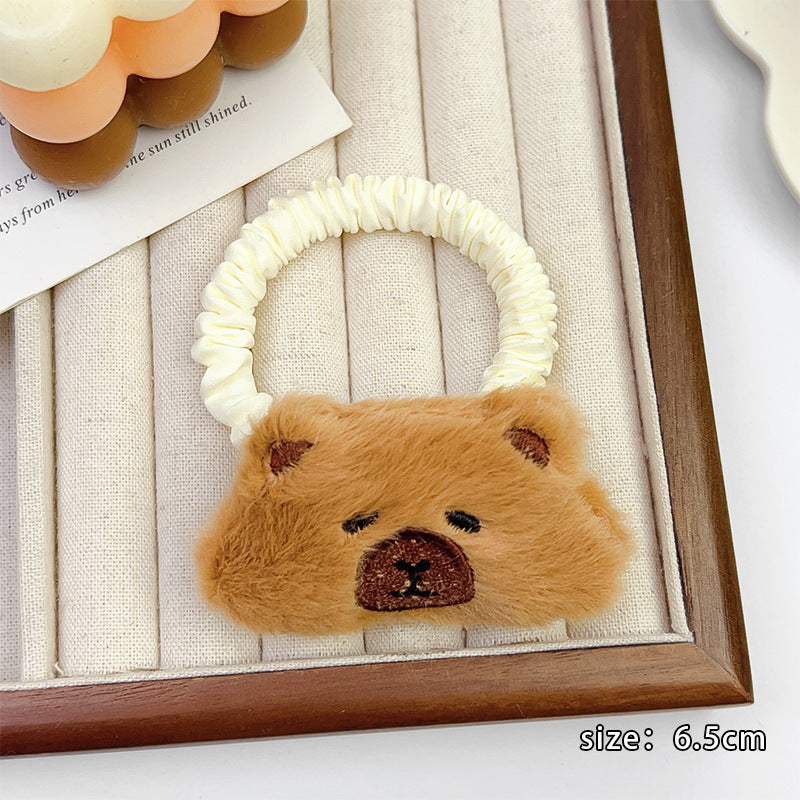Children's Cartoon Plush Large Intestine Headdress Barrettes
