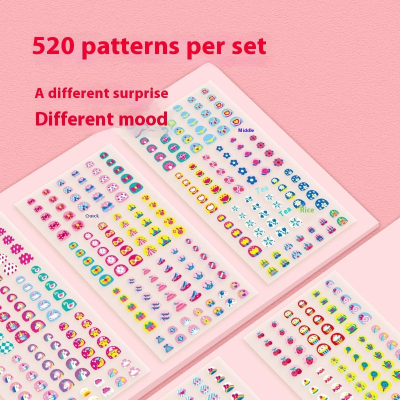 Children's Fashion Nail Stickers Iron Boxed