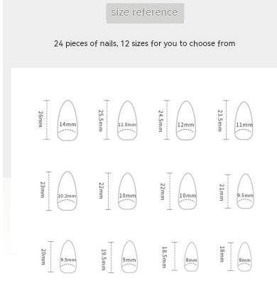 European And American Wear Nail Manicure Electroplated Almond Pink