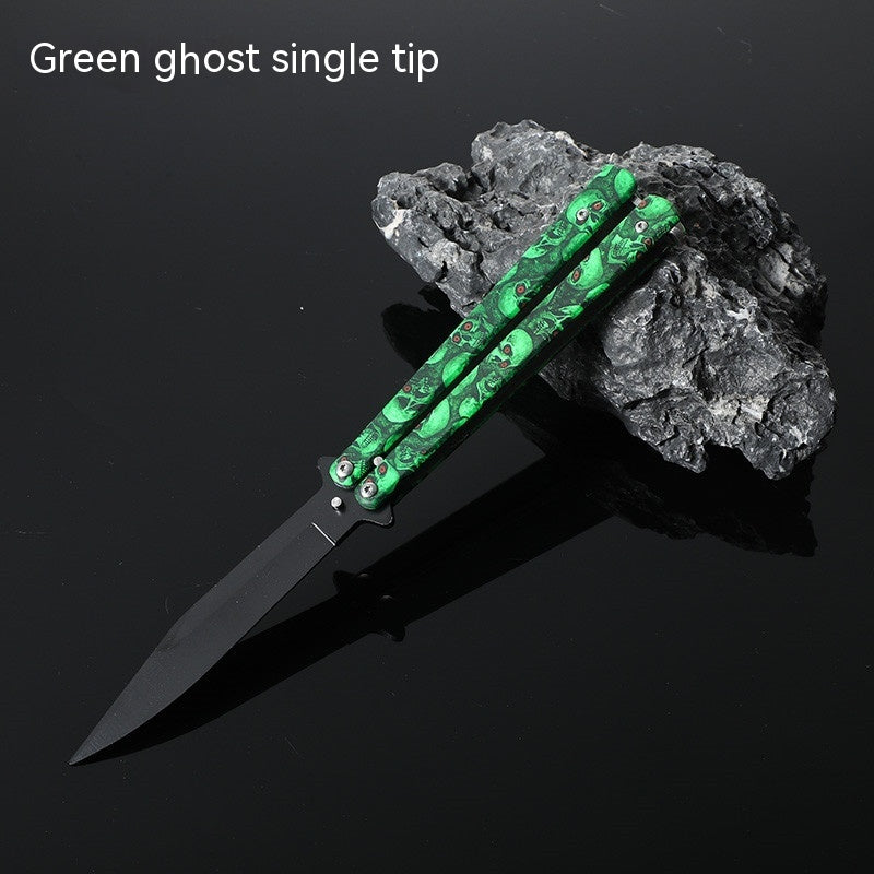 Butterfly Comb Folding Training Knife Stainless Steel Swing Knife