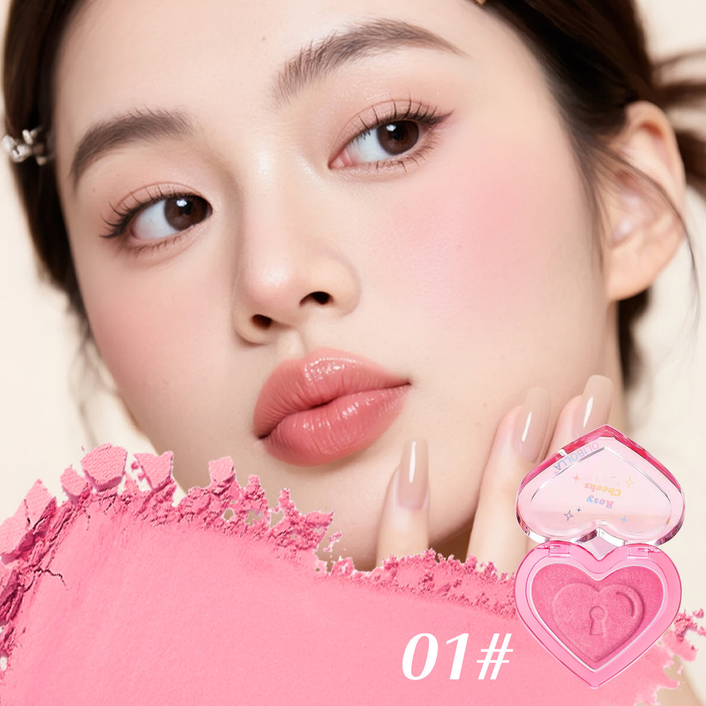 Olibolla Peach Heart Blush Contour Compact Not Easy To Fly