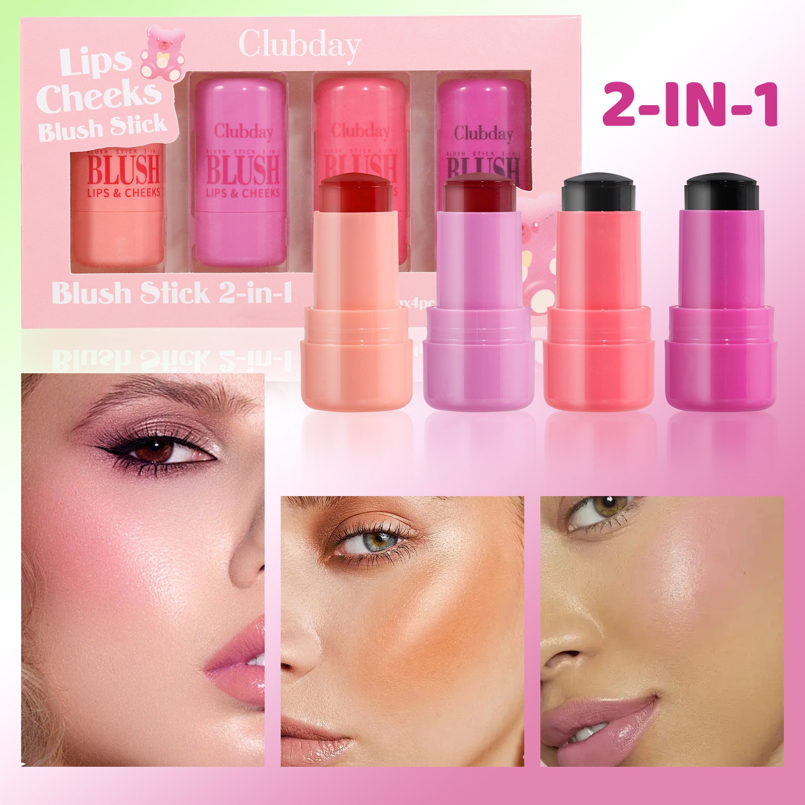 Clubday Jelly Blush Suit Bouncy Nourishing Moisturizing Matte Rouge